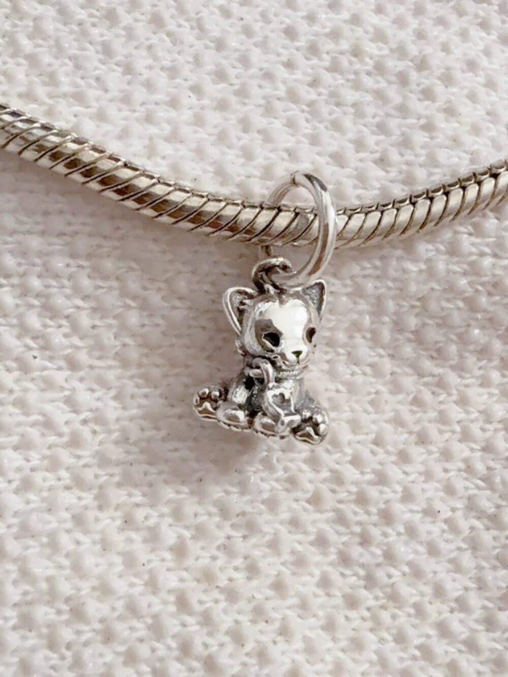 Sweet Cat Charm, Pet Cat Charm, Silver Charm For Pandora Bracelet